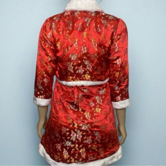 Vintage Eastern Collection Fur Trimmed Cheongsam Dress & Matching Jacket - Picture 7 of 11